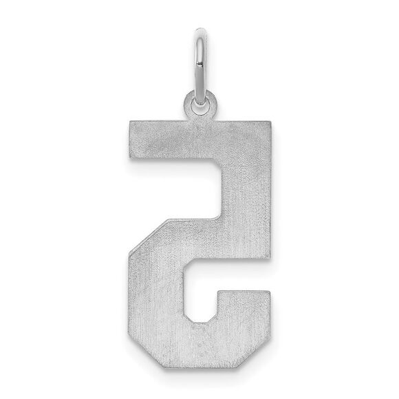 Sterling Silver, Jersey Collection, Large Number 5 Pendant - Picture 3 of 5